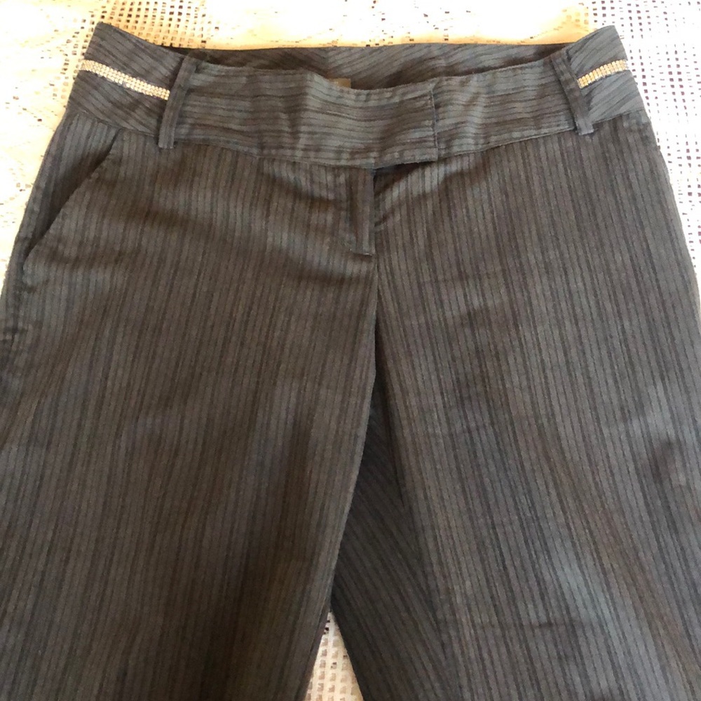 Black Charcoal Grey Pant Suit